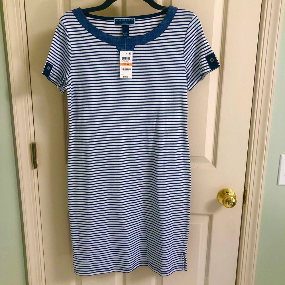 NWT Karen Scott shift dress Size PS